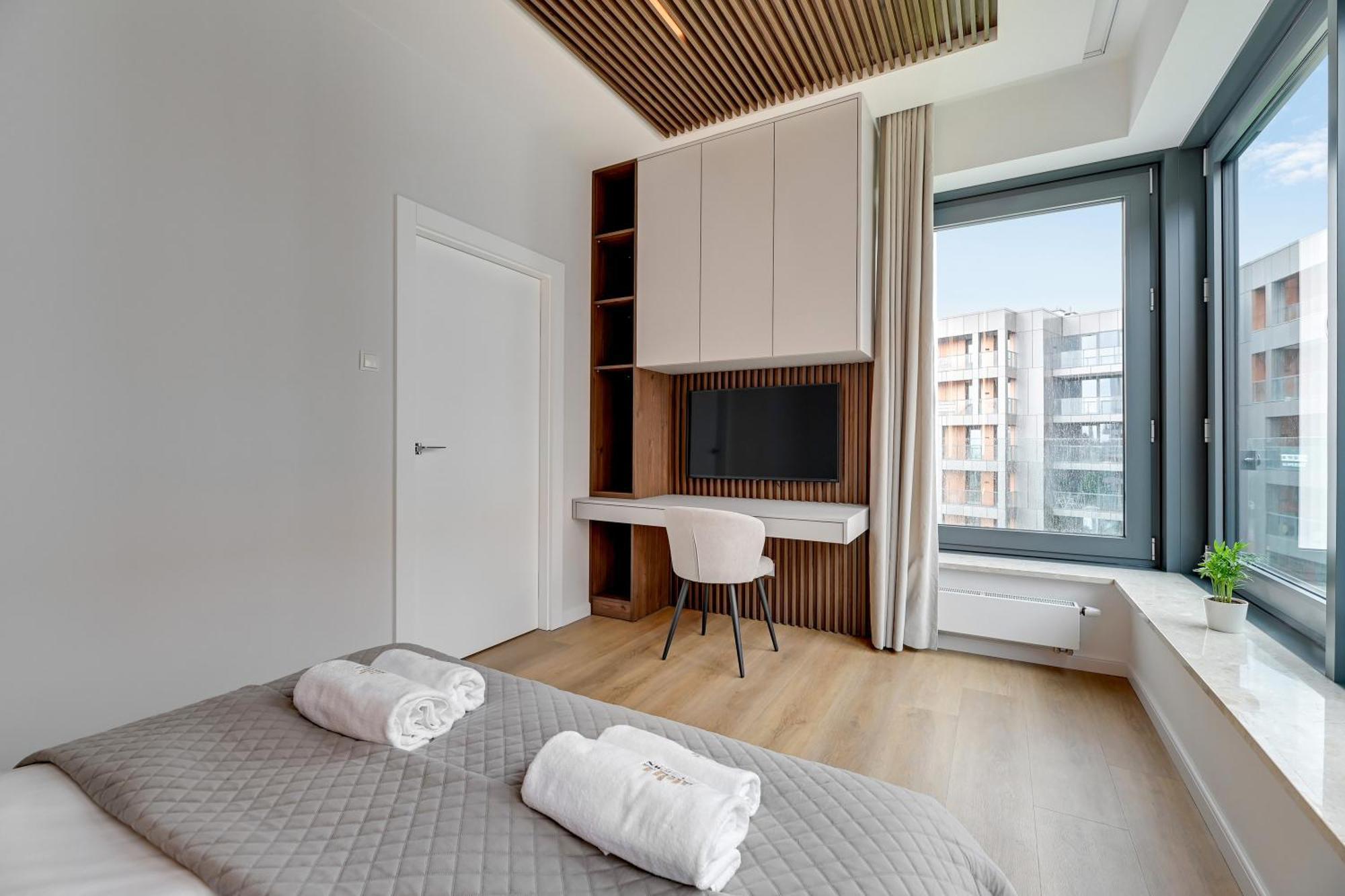 Brabank Riverside - Sauna, Business & Gym By Downtown Apartments Gdańsk Rum bild